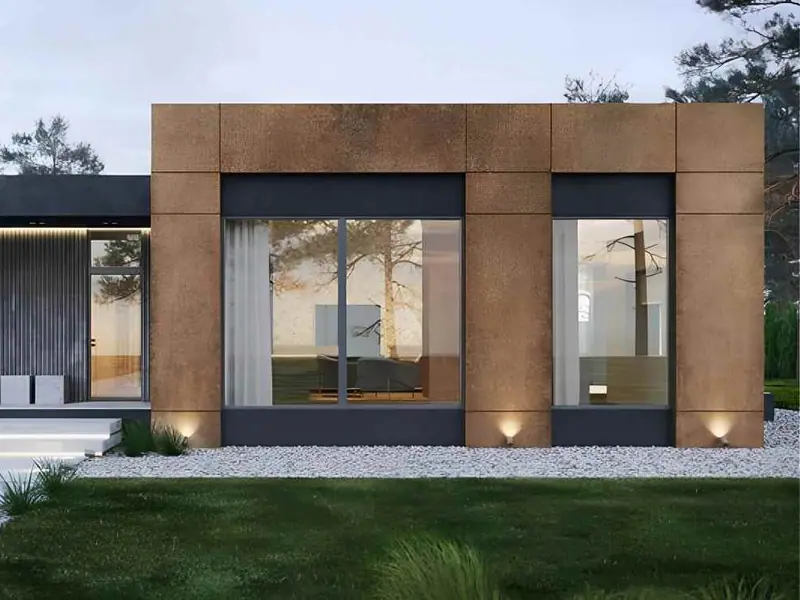 Render del modelo Roble, frente